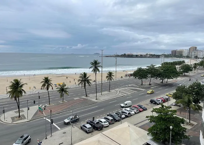 Apartamento Com Vista Para O Mar Em Copacabana, 2 Minutos Da Praia